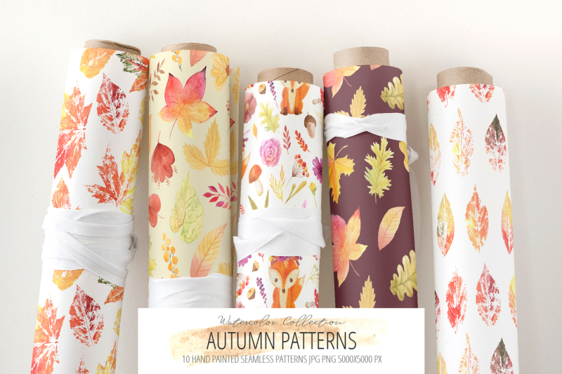 10-watercolor-autumn-patterns