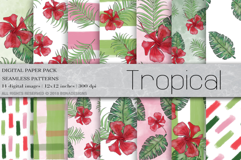 tropical-digital-paper-summer-digital-paper-tropical-background