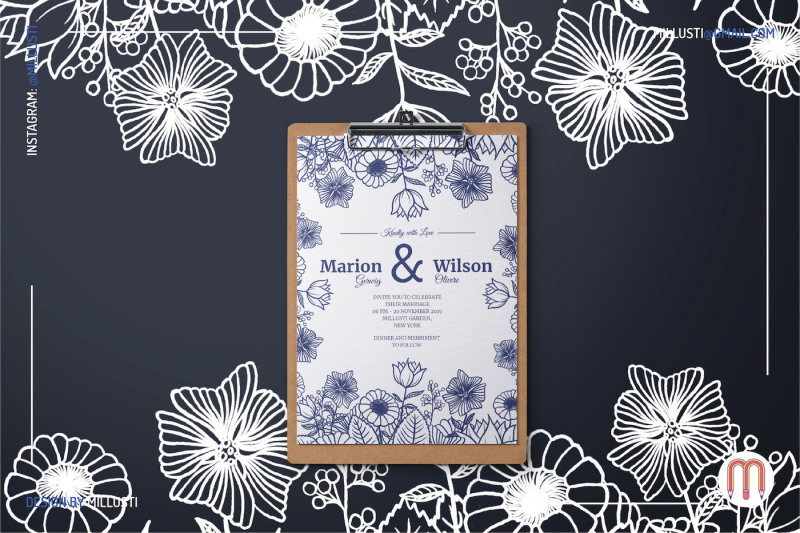 floral-drawing-wedding-invitation