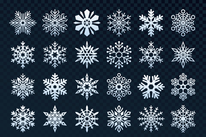 snowflakes-silhouette-winter-snow-symbol-ice-snowfall-and-cold-snowf