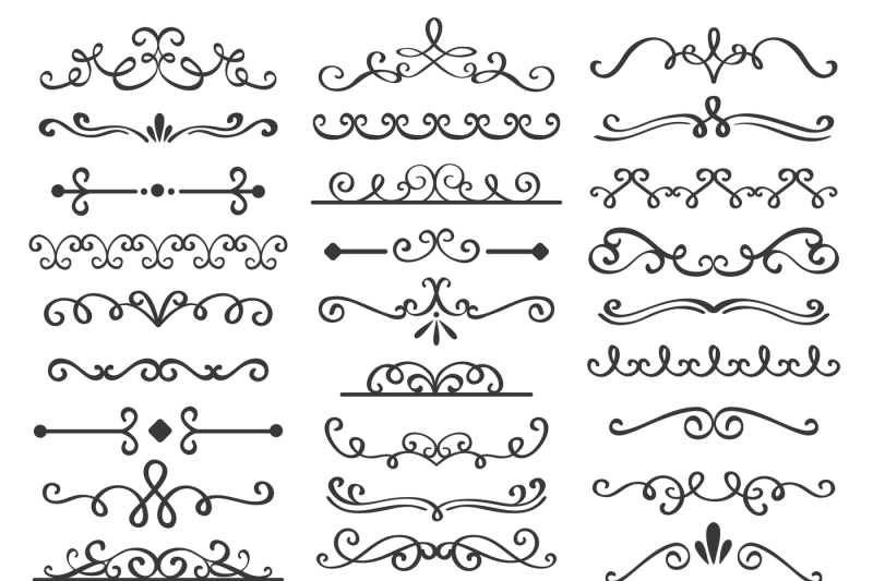 decorative-swirls-dividers-old-text-delimiter-calligraphic-swirl-bor
