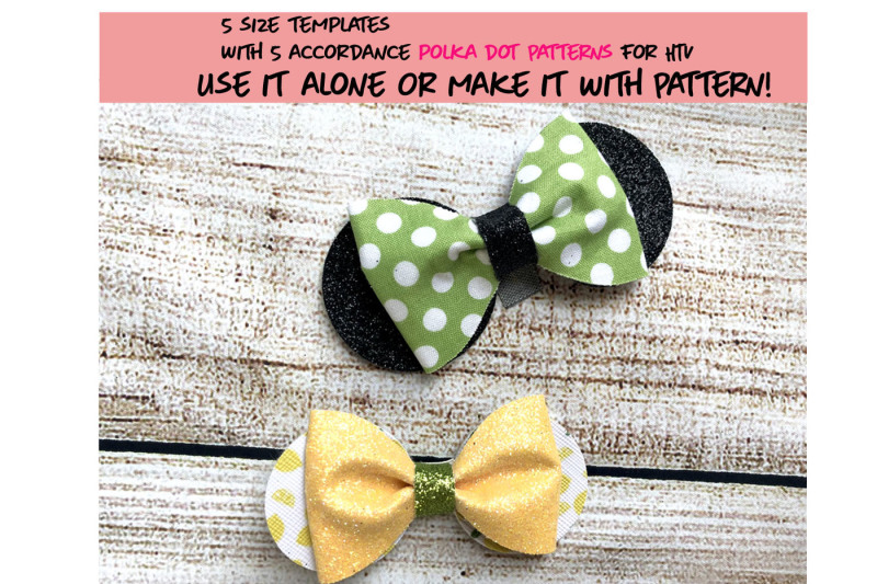 5-sizes-pinch-circle-hair-bow-polka-dot-bow-template