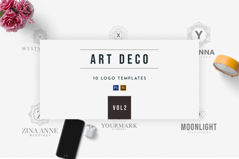 art-deco-logo-templates-vol-2