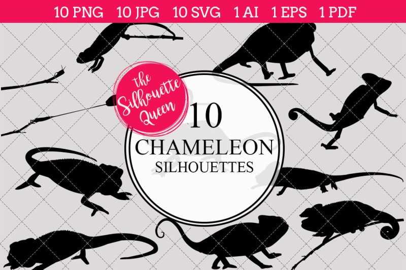 chameleon-silhouette-vectors
