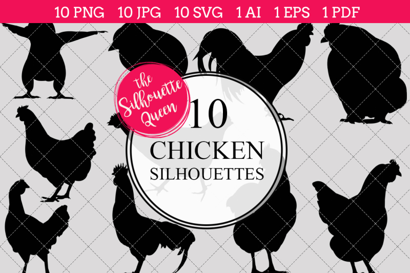 chicken-silhouette-vectors