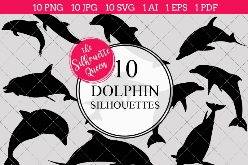dolphin-silhouettes-vectors