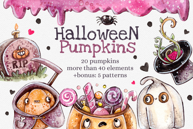 halloween-pumpkins-set-5-patterns