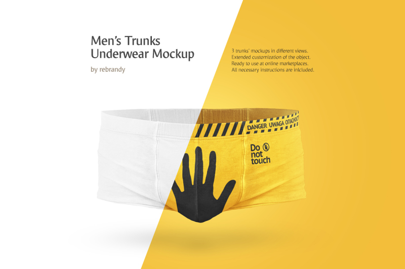 Download Free Men's Trunks Underwear Mockup (PSD Mockups)