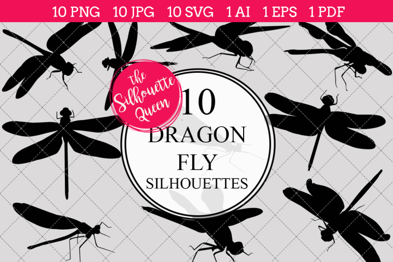 dragon-fly-silhouettes