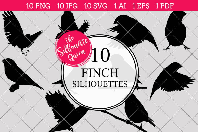 finch-silhouettes-vectors