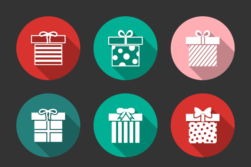gift-boxes-vector-icons-set-over-black