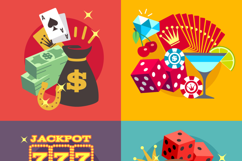 casino-gambling-vector-concept-set-with-win-money-jackpot-flat-icons