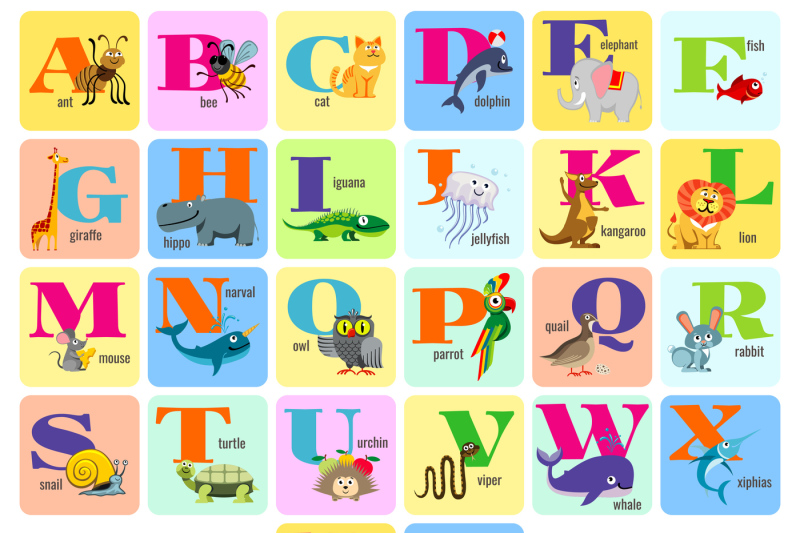 kids-full-alphabeth-with-cartoon-animals-vector-illustration