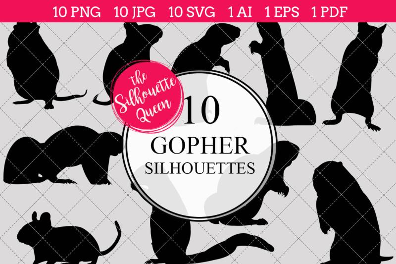 gopher-silhouette-vectors
