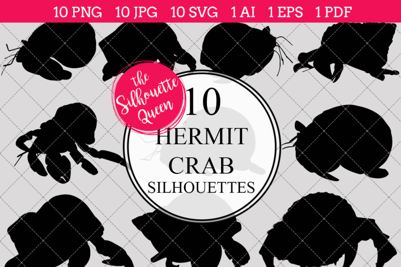 hermit-crab-silhouette-vectors