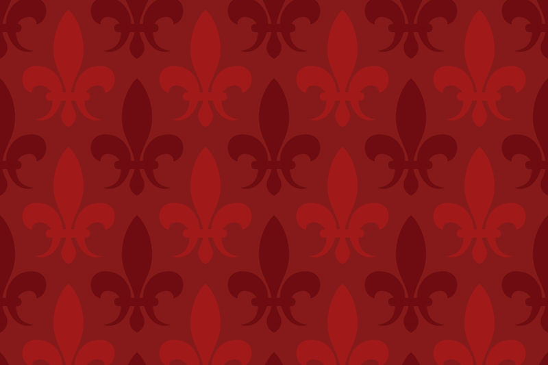 red-vector-fleur-de-lis-seamless-pattern