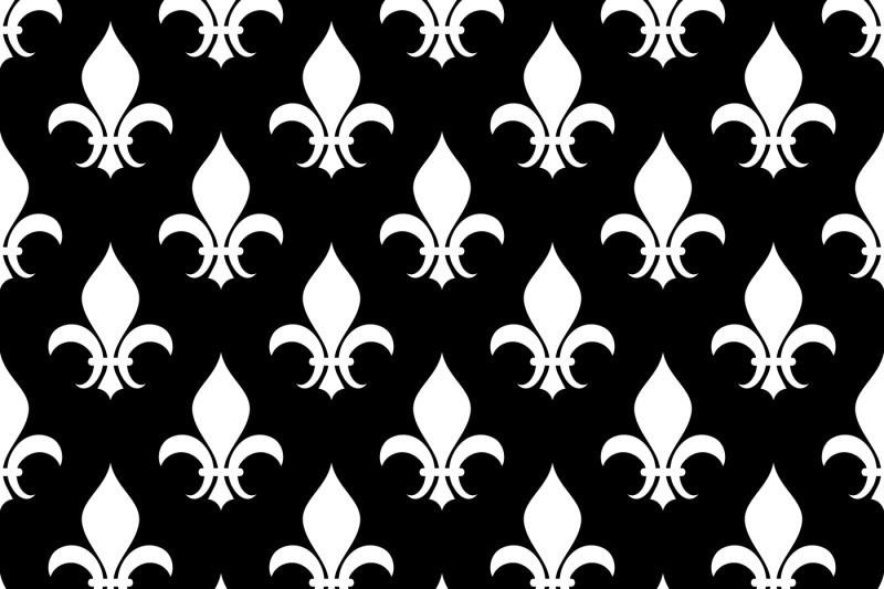 vector-fleur-de-lis-seamless-pattern-in-black-and-white