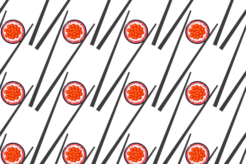 sushi-and-chopsticks-vector-seamless-pattern