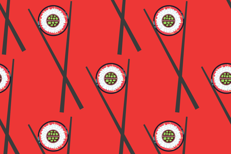 sushi-and-chopsticks-vector-seamless-pattern