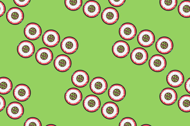 sushi-sets-vector-seamless-pattern-green