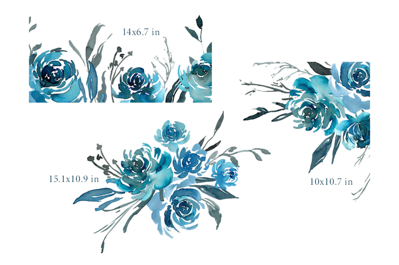 watercolor-turquoise-blue-flowers-png