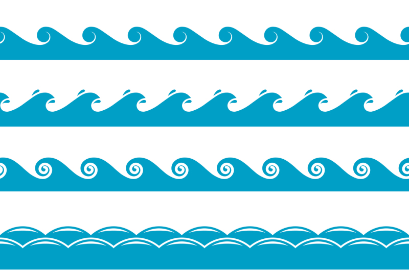 water-waves-vector-symbols-set