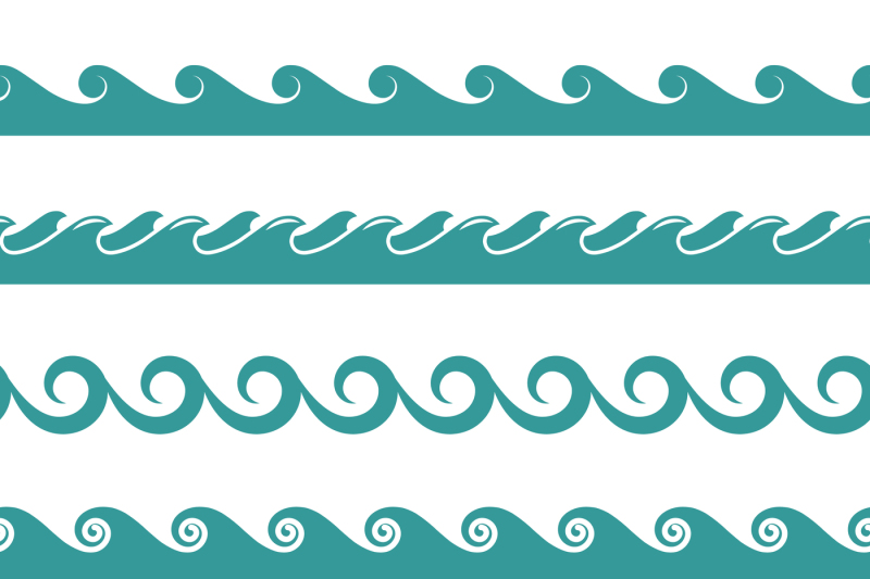 blue-ocean-wave-vector-symbols-isolated-on-white