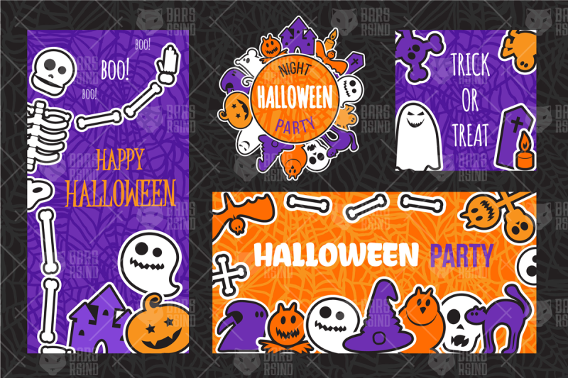 halloween-party-banners-set