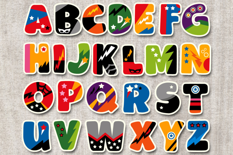 alphabet-uppercase-superhero