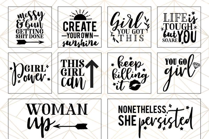 woman-up-girl-power-svg-phrases-cut-file-bundle