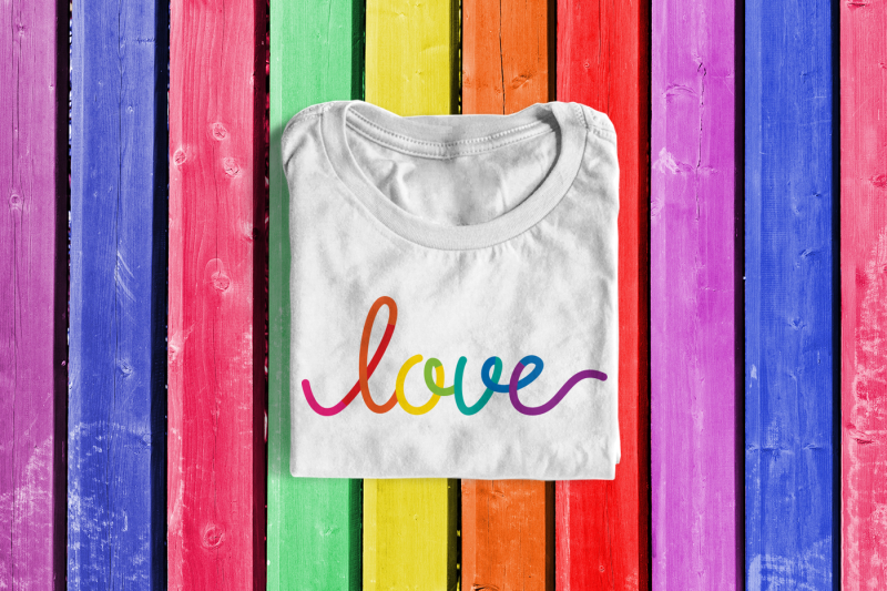 Download LGBT Rainbow Love | SVG | PNG | DXF By Designed by Geeks ...