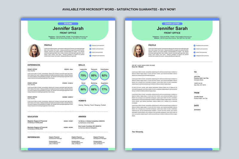 resume-cover-letter-pastel-colors