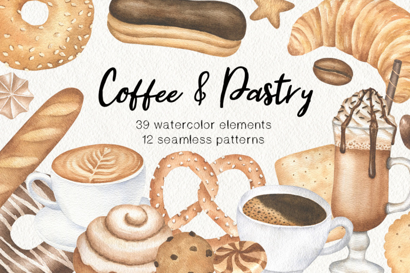 coffee-and-bakery-watercolor-clipart-and-patterns-pastry-graphics