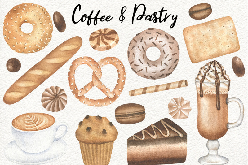 coffee-and-bakery-watercolor-clipart-and-patterns-pastry-graphics