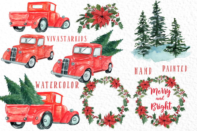 christmas-truck-clipart-christms-trees-watercolor-christmas