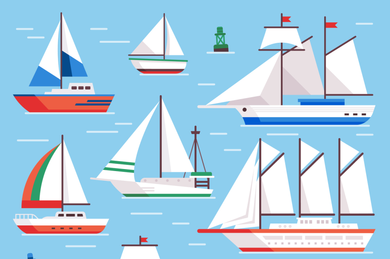 sail-boat-transportation-sailboat-for-water-sailboat-race-flat-luxur