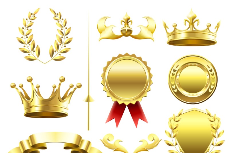 heraldic-3d-elements-royal-crowns-and-shields-sport-challenge-winner