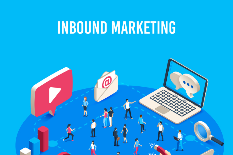 inbound-marketing-isometric-online-mass-market-ads-business-target-s