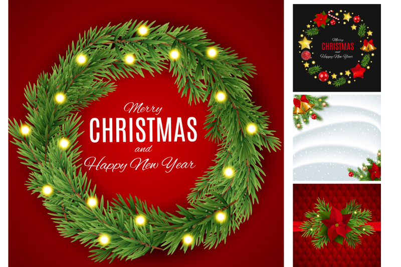 4-merry-christmas-and-new-year-background-vector-illustration-and-rast