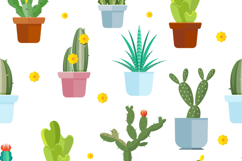cactus-seamless-vector-pattern
