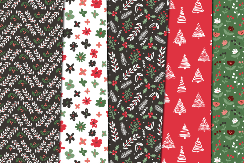winter-holiday-floral-patterns