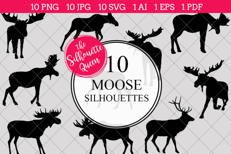 moose-silhouettes-vector