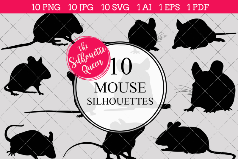 mouse-silhouettes-vector