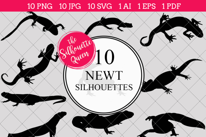 newt-silhouettes-vector
