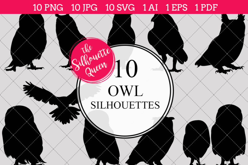 owl-silhouettes-vector