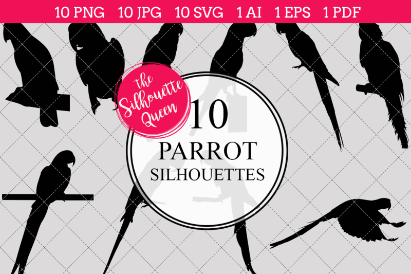 parrot-silhouettes-vector