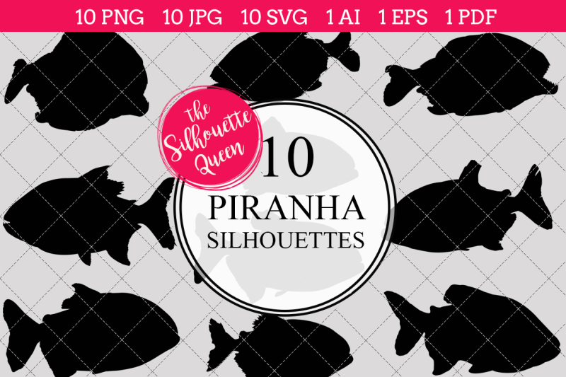 piranha-silhouette-vector