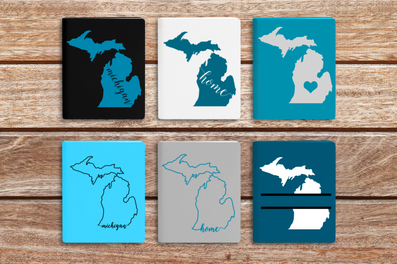 state-of-michigan-set-svg-png-dxf