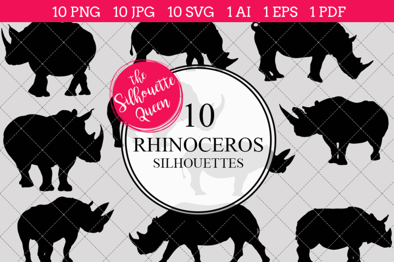 rhinoceros-silhouette-vectors
