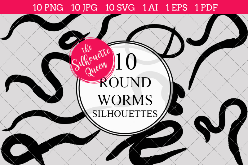 round-worms-silhouette-vectors